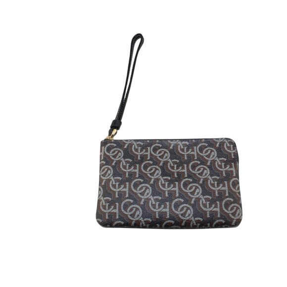 COACH Women's Corner Zip Wristlet with Monogram Print (Black) - Picture 9 of 15
